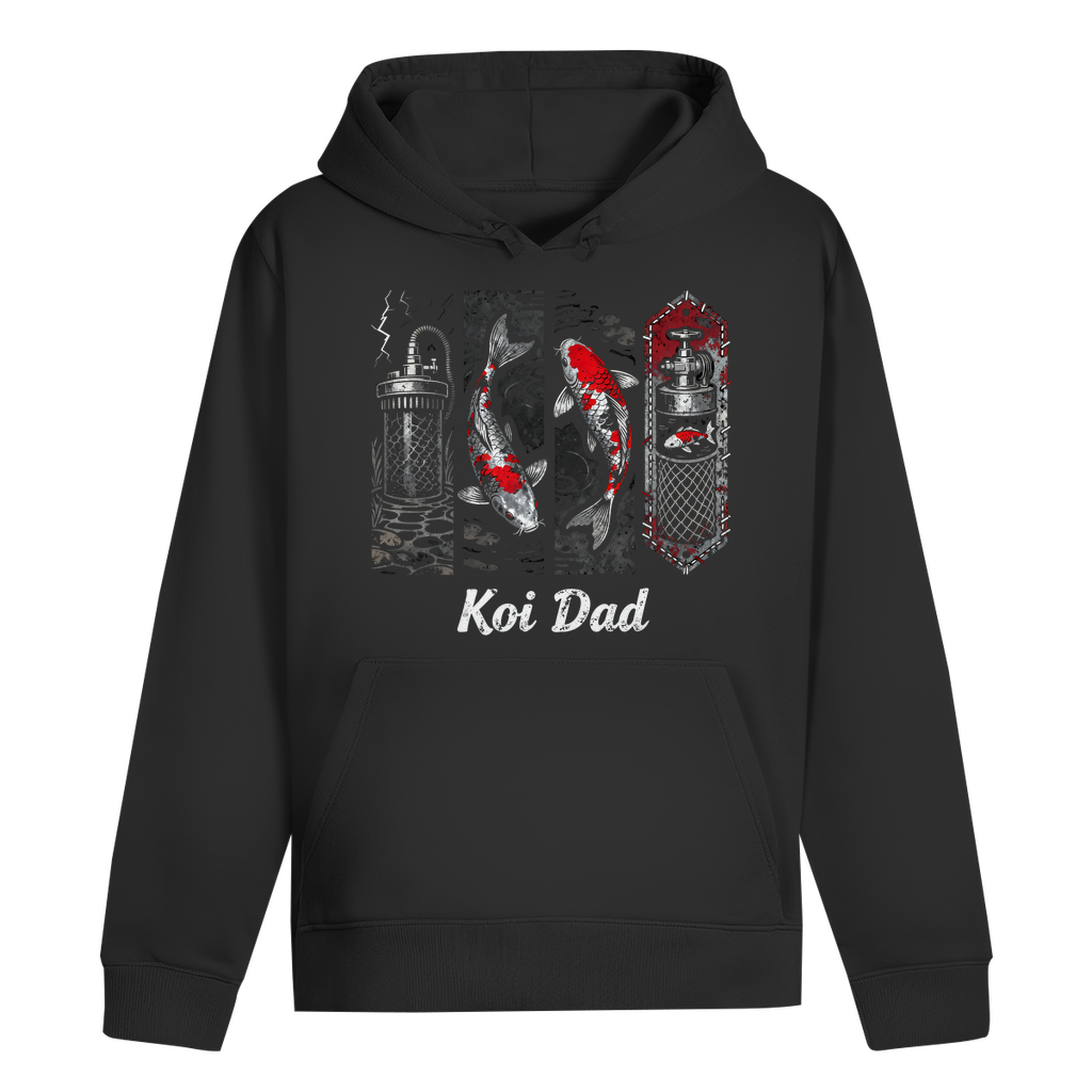 Der ultimative Hoodie für Koiliebhaber: "Koi Dad" Drummer Edition