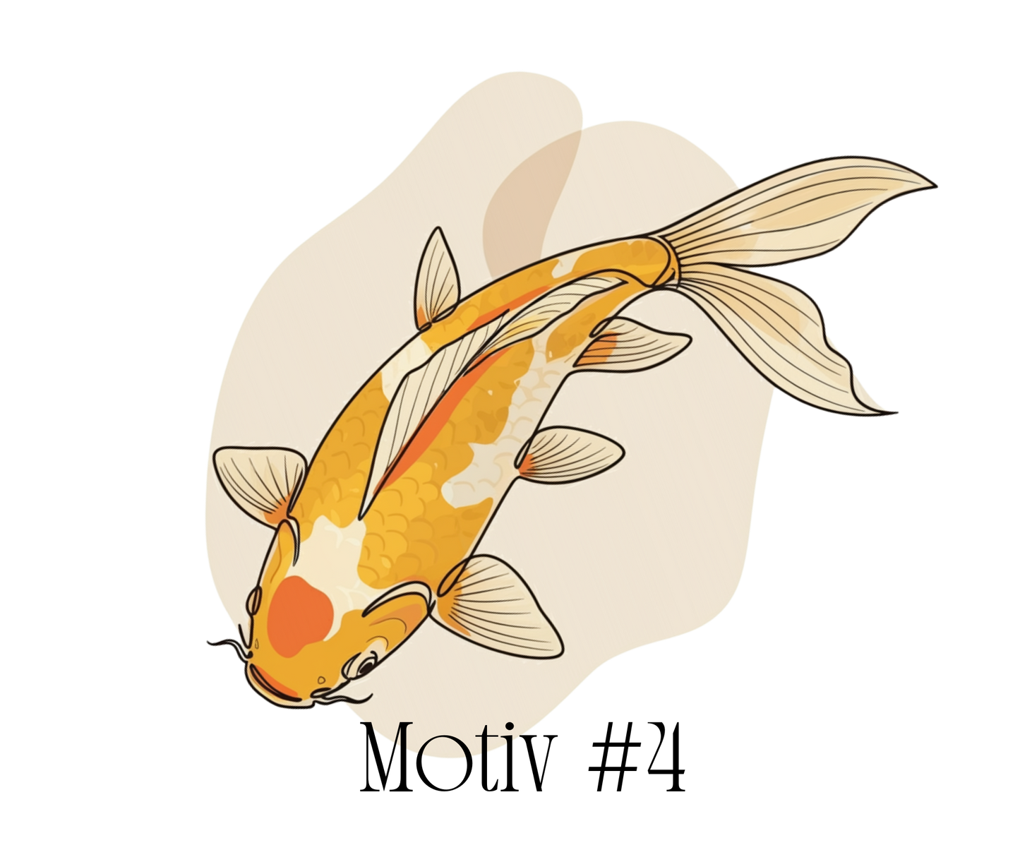 🎨 Digital Line Art Koi-Motiv Mousepads 🎨