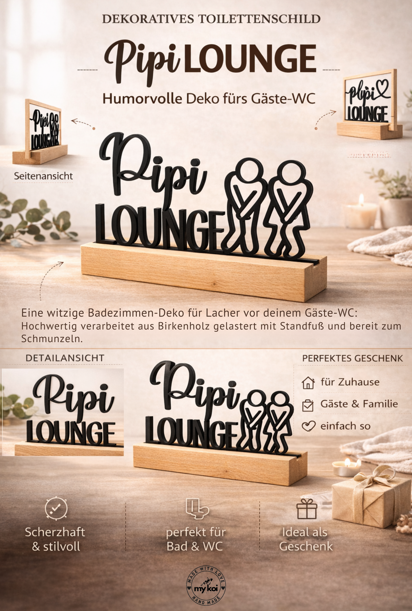 „Pipi Lounge“ – der humorvolle Aufsteller fürs stille Örtchen