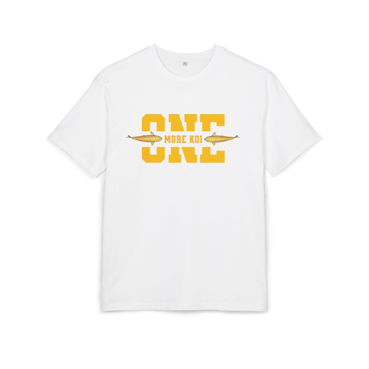 One more Koi - Oversized T-Shirt mit Koi-Motiv in leuchtendem Gelb