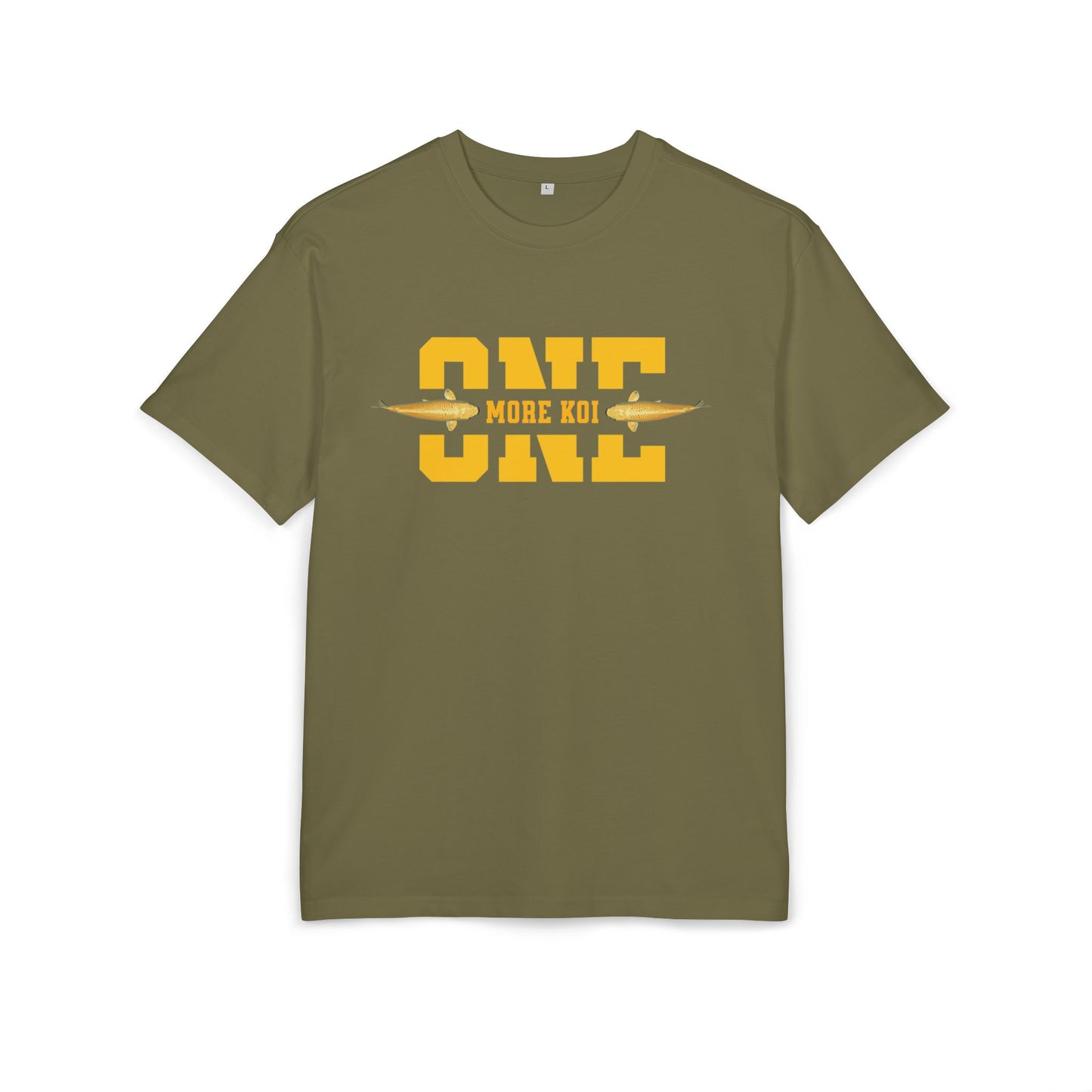 One more Koi - Oversized T-Shirt mit Koi-Motiv in leuchtendem Gelb