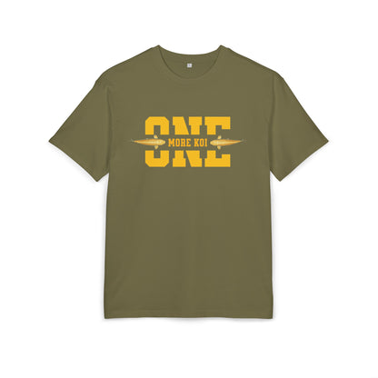 One more Koi - Oversized T-Shirt mit Koi-Motiv in leuchtendem Gelb