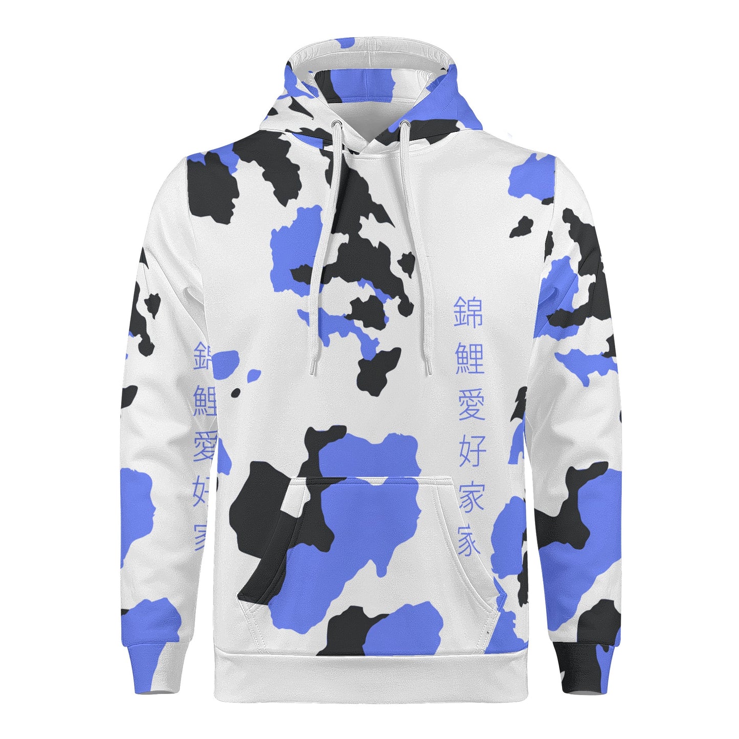 Mens All Over Print Basic Hoodie- Showa Design blau
