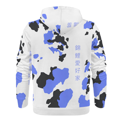 Mens All Over Print Basic Hoodie- Showa Design blau