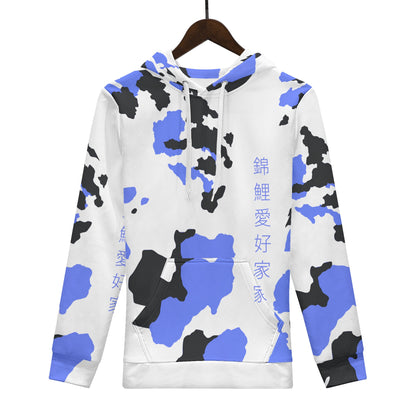 Mens All Over Print Basic Hoodie- Showa Design blau