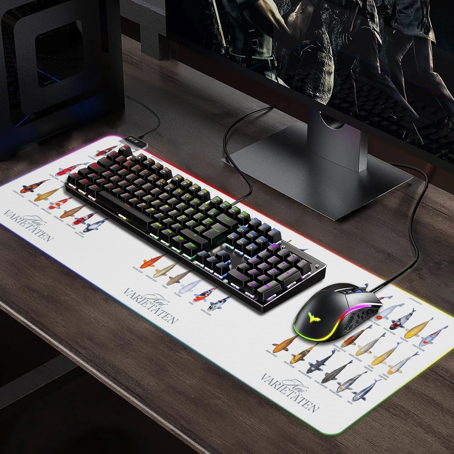 Gamingpad mit transparenten LED RGB für ein magisches Workspace-Erlebnis