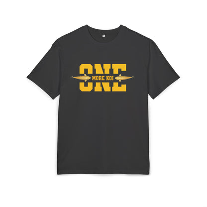 One more Koi - Oversized T-Shirt mit Koi-Motiv in leuchtendem Gelb