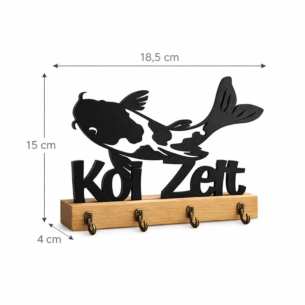 „Koi Zeit“ Schlüsselhalter – Ordnung für echte Koi-Fans