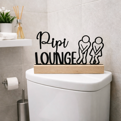 „Pipi Lounge“ – der humorvolle Aufsteller fürs stille Örtchen