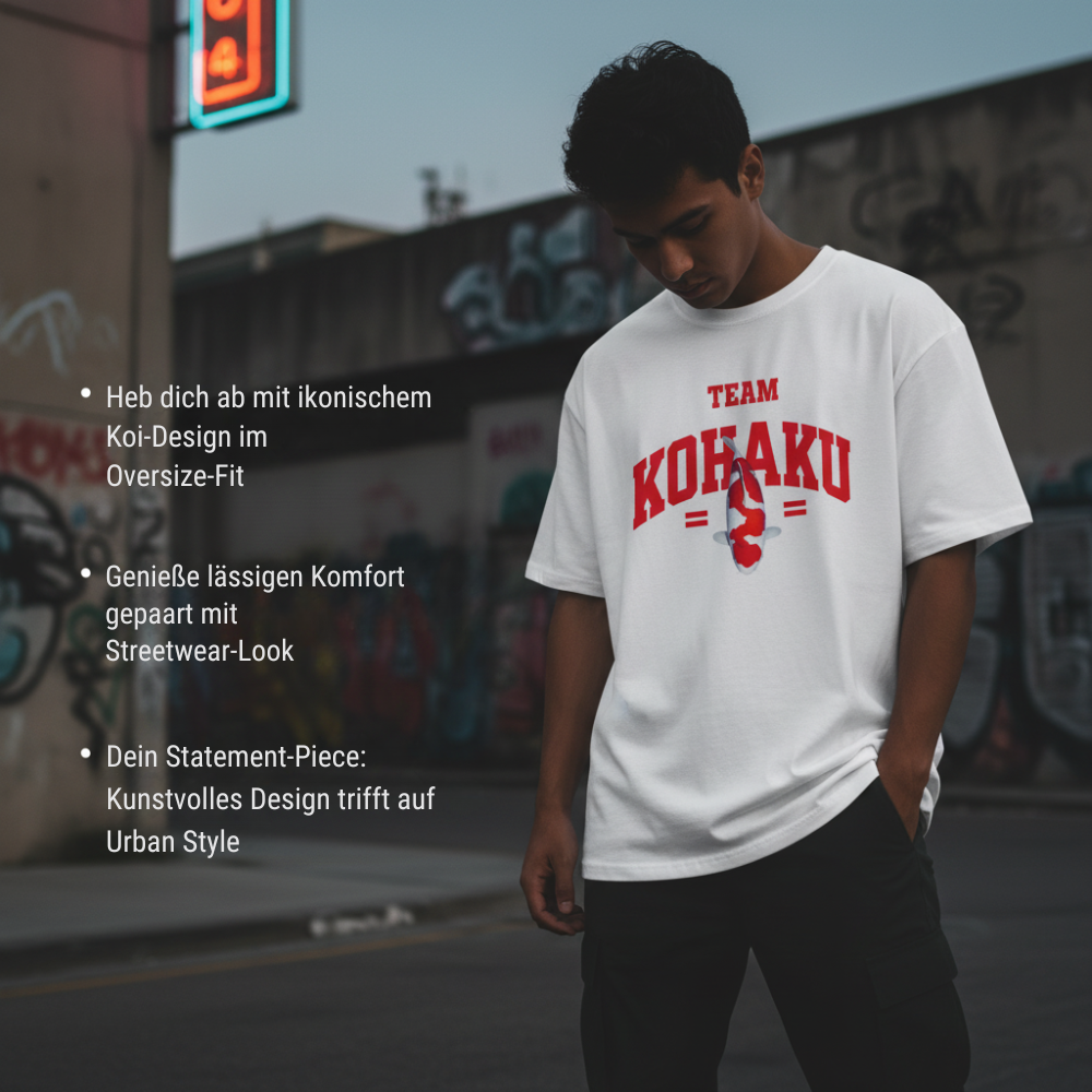 Team Kohaku Oversize T-Shirt – Koi Design Streetwear Style